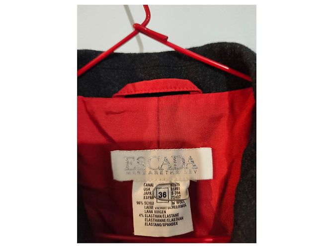 Escada grey wool blazer jacket - view 3