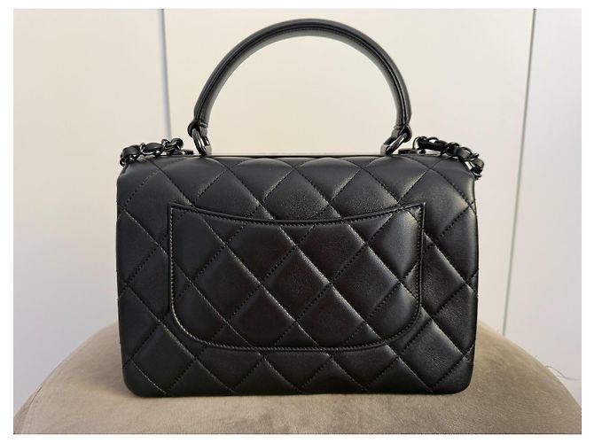 Chanel Trendy CC Small "So Black" – Lambskin & Black Hardware – Set Completo & Garanzia Attiva - vista 7