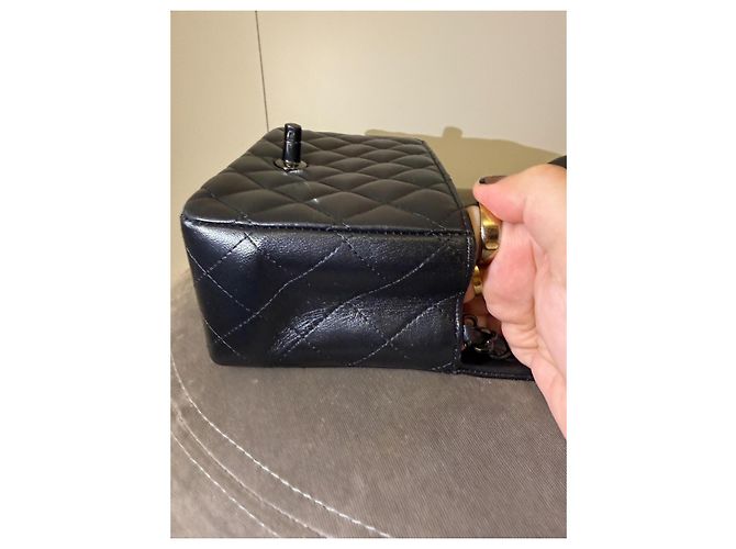 Chanel Mini Classic Flap "So Black" – Lambskin nero & Hardware nero – Eccellenti condizioni - vista 8