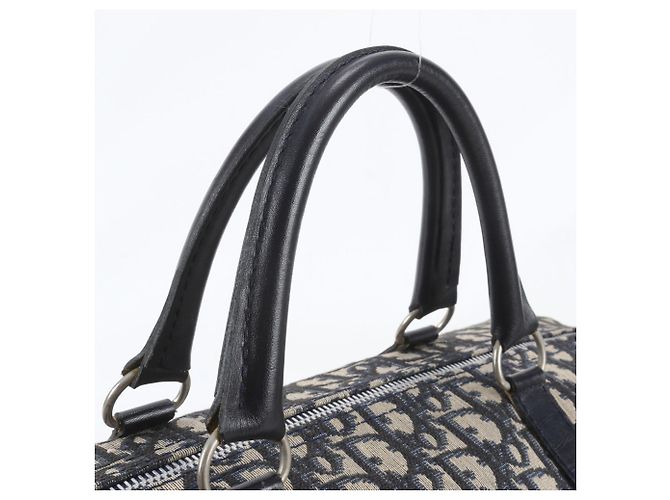 Borsa Boston Christian Dior Trotter in pelle e tela - vista 2
