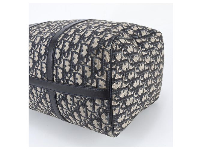 Borsa Boston Christian Dior Trotter in pelle e tela - vista 4