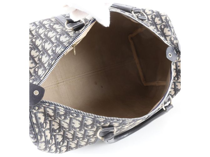 Borsa Boston Christian Dior Trotter in pelle e tela - vista 7