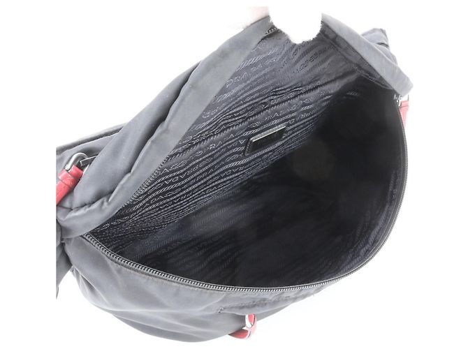 Sac bandoulière 2-Way Prada Tessuto Nylon avec logo triangle - vue 7