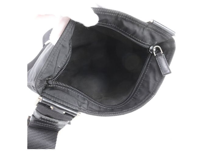 Prada Tessuto Nylon Triangle Logo BT0420 Leather Shoulder Bag - view 7