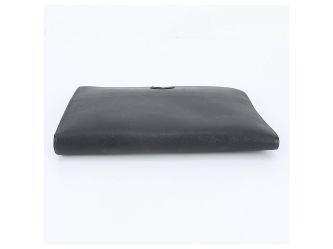Pochette Prada en cuir Saffiano avec logo triangle - vue 4
