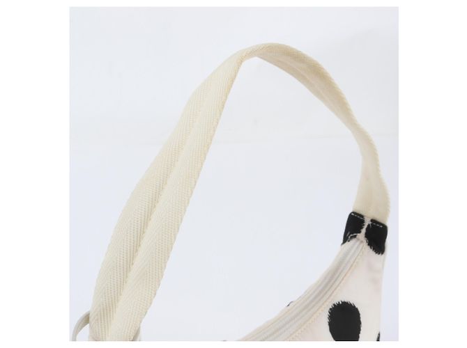 Prada Nylon Schultertasche mit Dreiecks-Logo und Leder mit Polka Dots - Ansicht 2