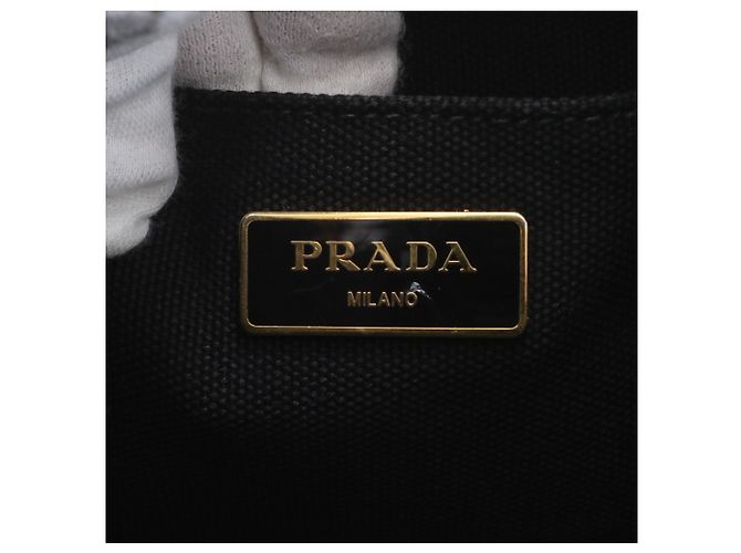 Prada Canapa Triangle Logo Tote Bag - view 8