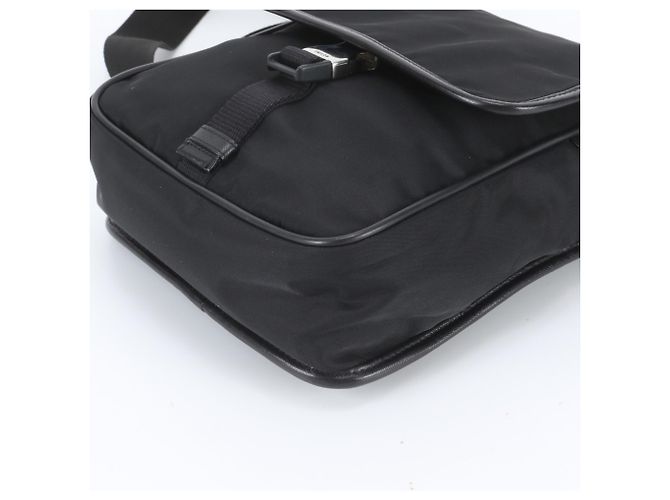 Borsa a tracolla Prada in nylon Tessuto con logo triangolare in pelle - vista 5