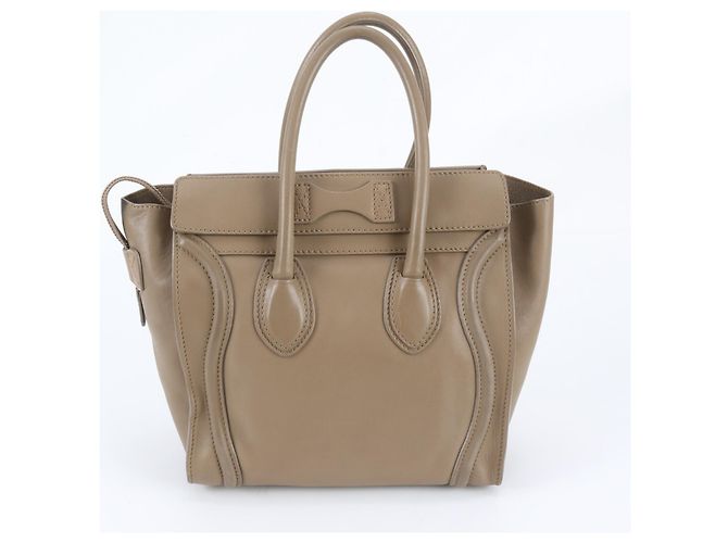Céline Saco Tote Celine Luggage Micro Shopper em couro - vista 3