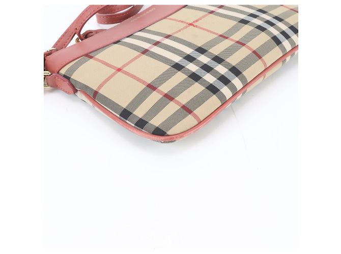 Bolsa de Ombro Burberry Nova Check Shadow Horse em couro e nylon - vista 4