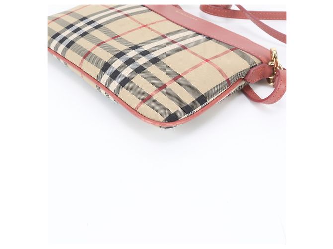 Bolsa de Ombro Burberry Nova Check Shadow Horse em couro e nylon - vista 5