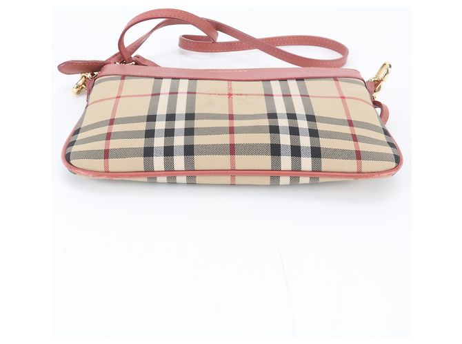 Bolsa de Ombro Burberry Nova Check Shadow Horse em couro e nylon - vista 6