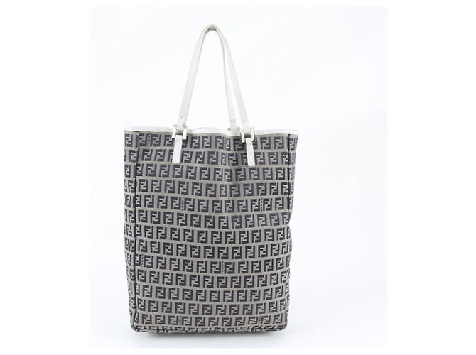Fendi Zucchino FF Leder Canvas Tote Bag - Ansicht 3