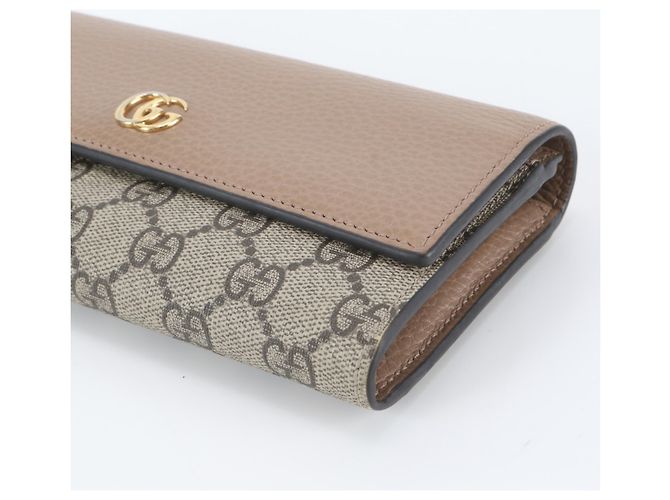 Gucci GG Supreme Marmont Leder-Langbrieftasche - Ansicht 3