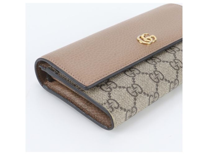 Gucci GG Supreme Marmont Leder-Langbrieftasche - Ansicht 5