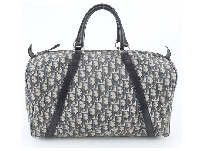 Borsa Boston Christian Dior Trotter in pelle e canvas - vista 3