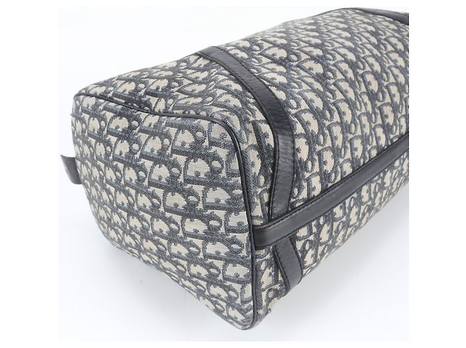 Borsa Boston Christian Dior Trotter in pelle e canvas - vista 4