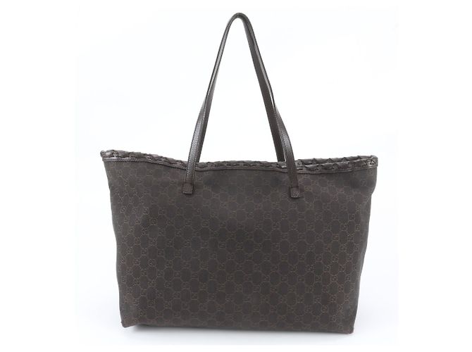 Bamboo Borsa Tote Gucci GG Canvas con nappina in bambù - vista 3