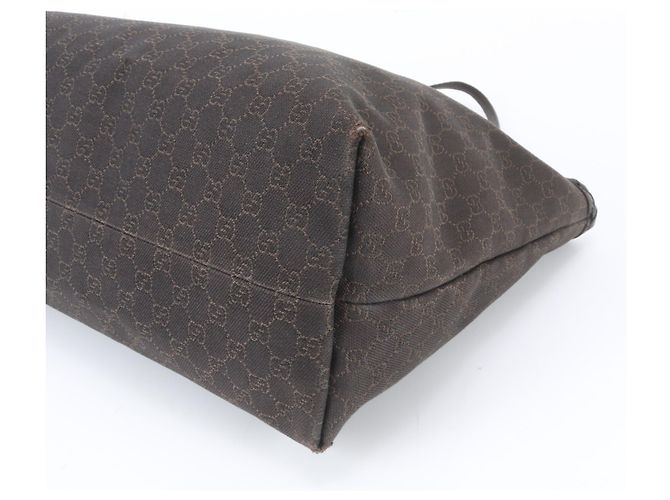 Bamboo Borsa Tote Gucci GG Canvas con nappina in bambù - vista 5
