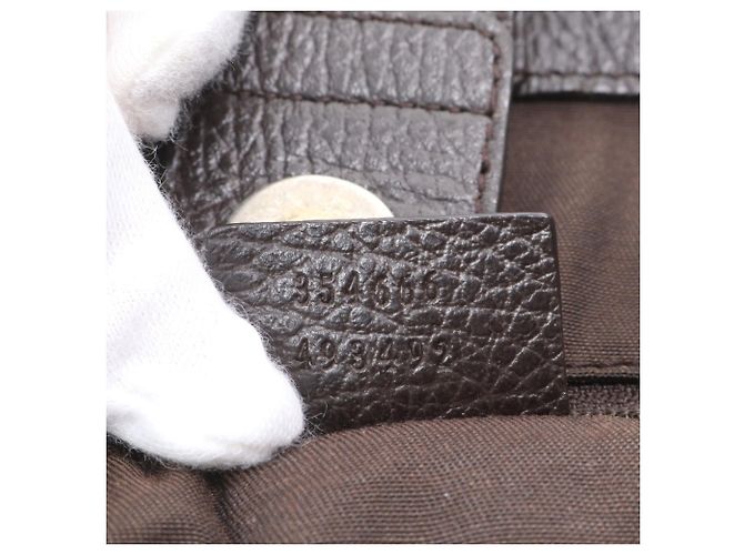 Bamboo Borsa Tote Gucci GG Canvas con nappina in bambù - vista 9