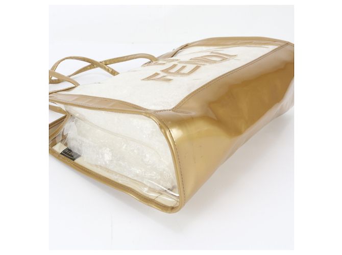 Borsa tote trasparente Fendi oro - vista 4