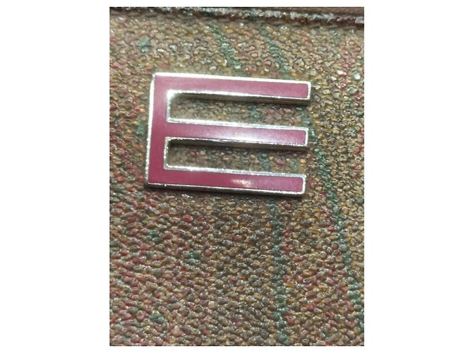 Etro portafoglio in pelle marrone con monogramma - vista 2