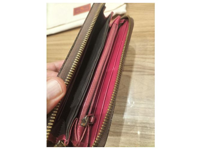 Etro portafoglio in pelle marrone con monogramma - vista 8