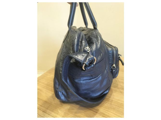 City Balenciaga Borsa a tracolla in pelle blu - vista 11