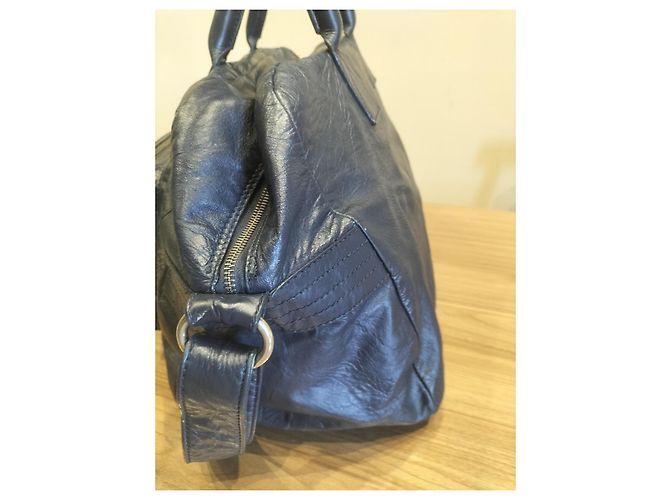 City Balenciaga Borsa a tracolla in pelle blu - vista 9