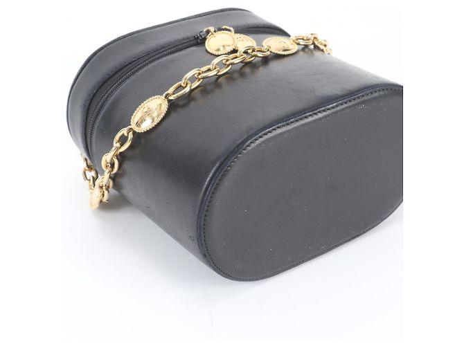 Borsa a tracolla in pelle blu navy Christian Dior - vista 3