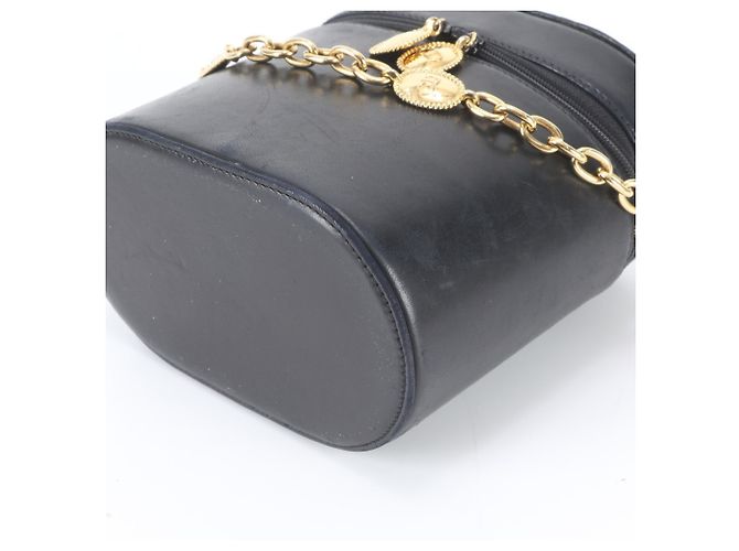 Borsa a tracolla in pelle blu navy Christian Dior - vista 4