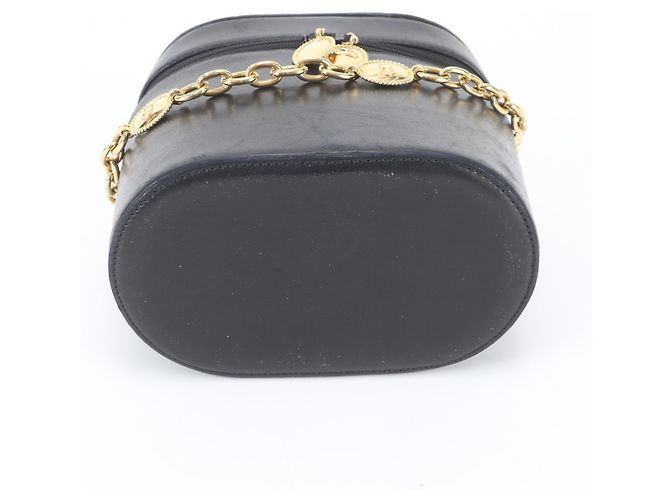 Borsa a tracolla in pelle blu navy Christian Dior - vista 5