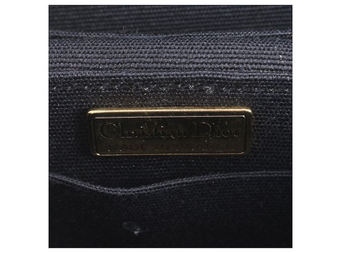 Borsa a tracolla in pelle blu navy Christian Dior - vista 7