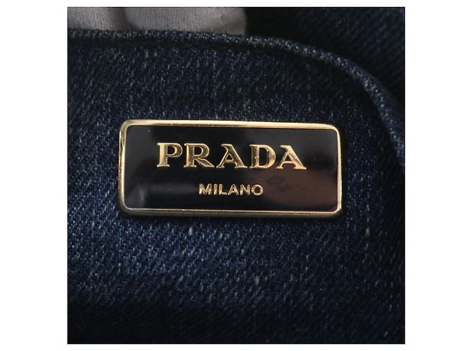Bolsa de Ombro 2-Way Prada Canapa Denim - vista 11