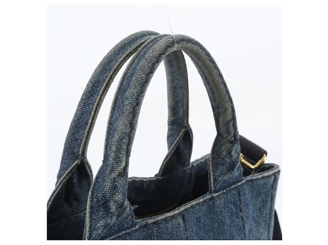 Bolsa de Ombro 2-Way Prada Canapa Denim - vista 3