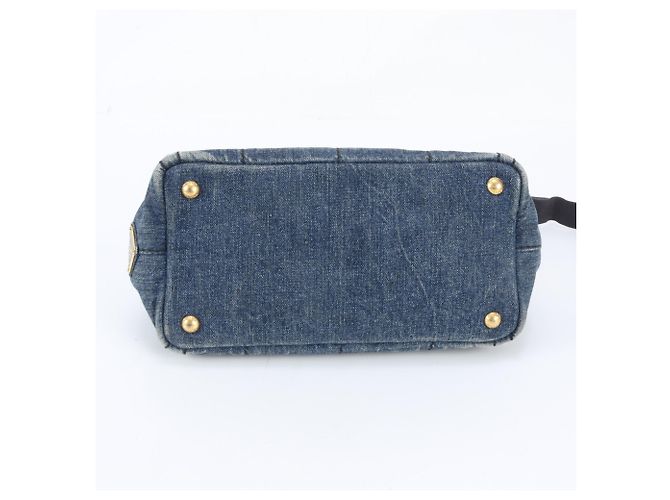 Bolsa de Ombro 2-Way Prada Canapa Denim - vista 6