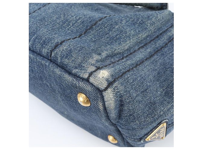 Bolsa de Ombro 2-Way Prada Canapa Denim - vista 9