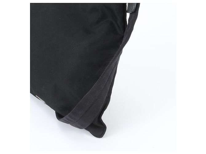 Prada Tessuto Nylon Triangle Logo Leather Shoulder Bag - view 2