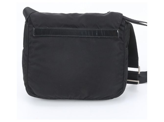 Borsa a tracolla in pelle e nylon Tessuto con logo triangolare Prada - vista 3