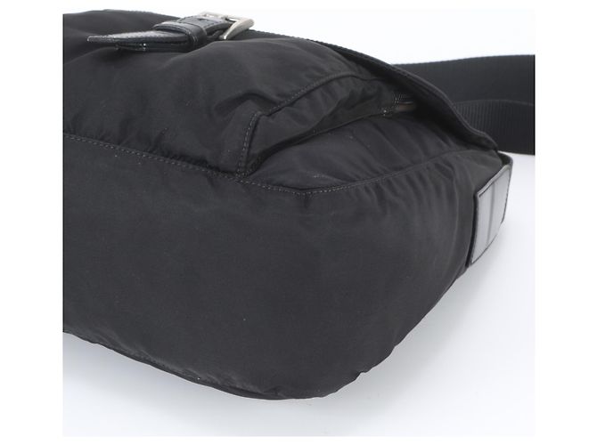 Borsa a tracolla in pelle e nylon Tessuto con logo triangolare Prada - vista 5