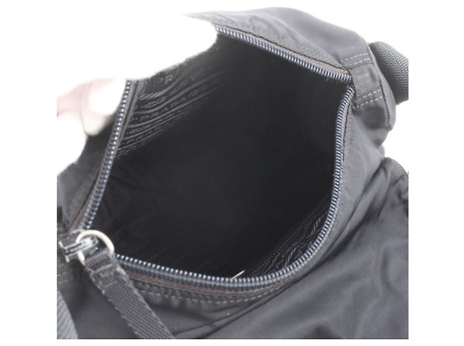 Borsa a tracolla in pelle e nylon Tessuto con logo triangolare Prada - vista 7