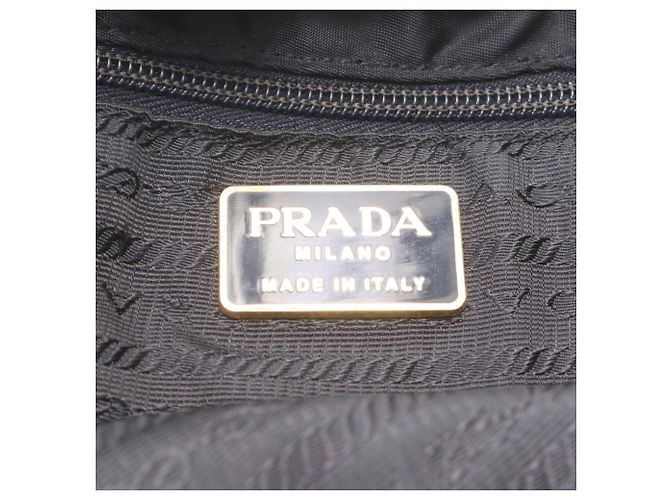 Prada Tessuto Nylon Triangle Logo Chain Leather Backpack - view 10