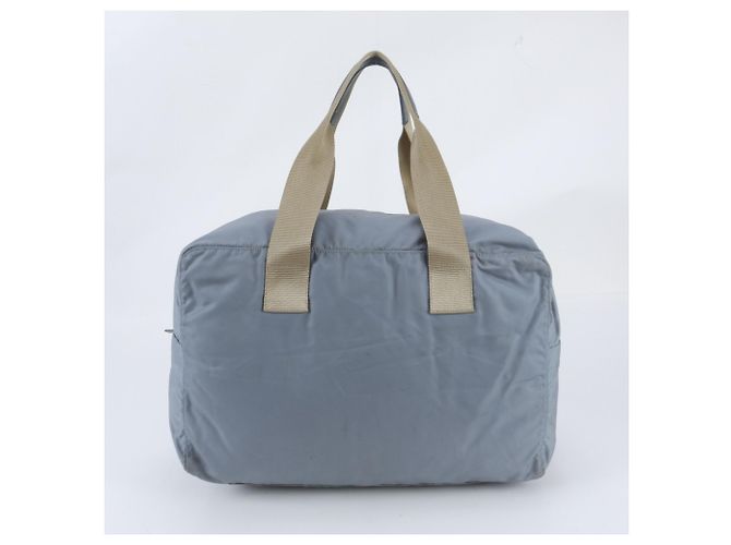 Borsa Boston Tote Prada in nylon Tessuto con logo triangolare e pelle - vista 3