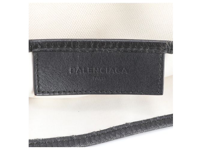 Borsa Tote Cabas Balenciaga in pelle blu navy - vista 8