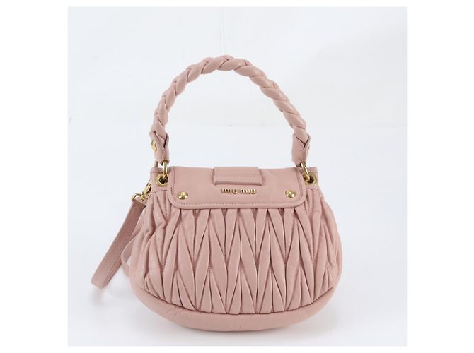 Bolsa de couro Miu Miu Matelassé Crystal Bijou - vista 4