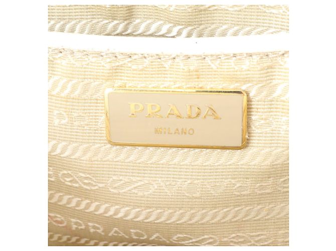 Sac cabas en cuir Saffiano avec logo triangle Prada - vue 8