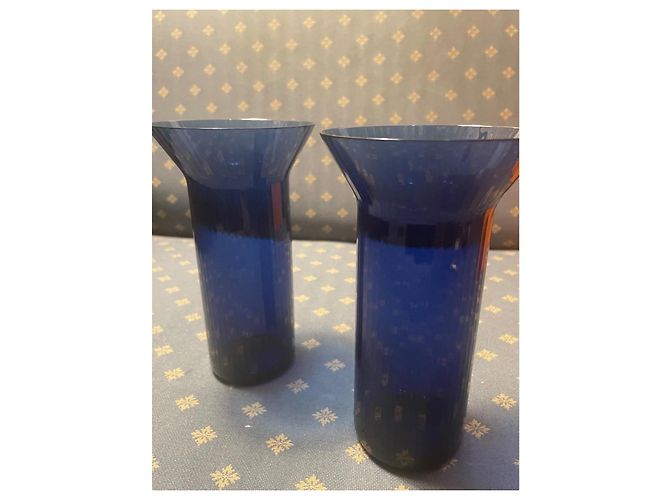 Hermès 6 Verres à eau Hermes Bleu Céruléen 9x15cm, Neufs - vue 9