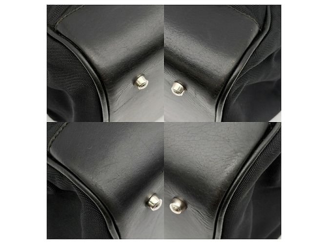 Borsa Tote Gucci in nylon e pelle nera - vista 12