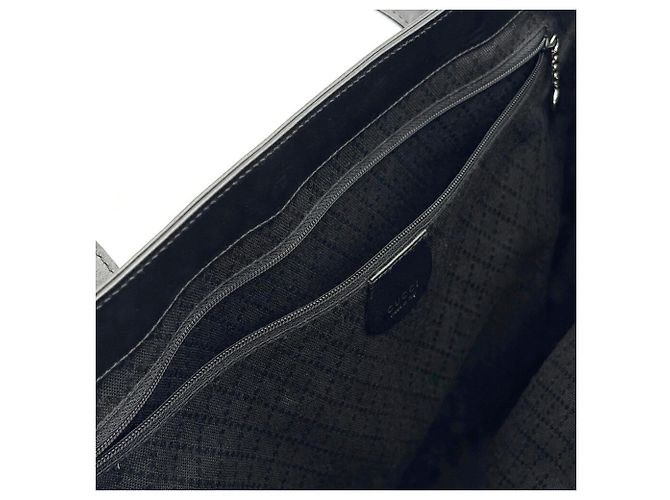 Borsa Tote Gucci in nylon e pelle nera - vista 17