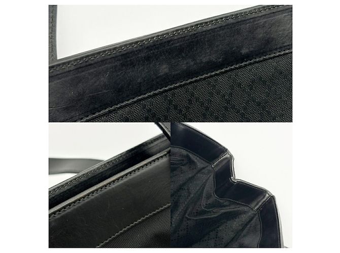 Borsa Tote Gucci in nylon e pelle nera - vista 18